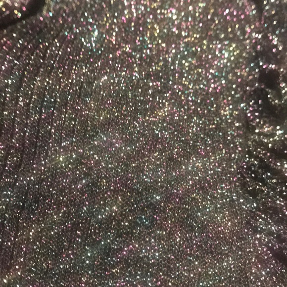 🆕Zara RUFFLED METALLIC THREAD TOP, size M - Picture 10 of 10